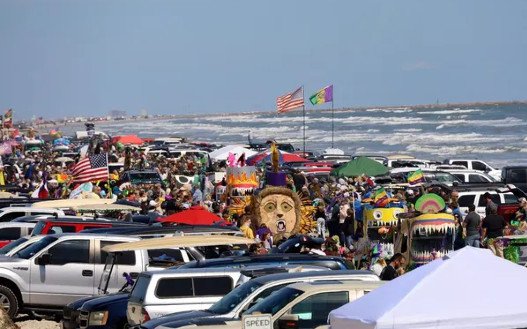 Barefoot Mardi Gras Parade Whitecap Beach to Padre Bali Park event